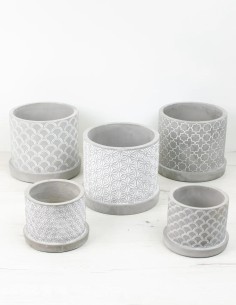 Estilo Moderno: Cubremacetas de Cemento Gris en tu Espacio Verde