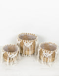 CUBREMACETAS ESTILO BOHO CON DETALLES EN MACRAMÉ