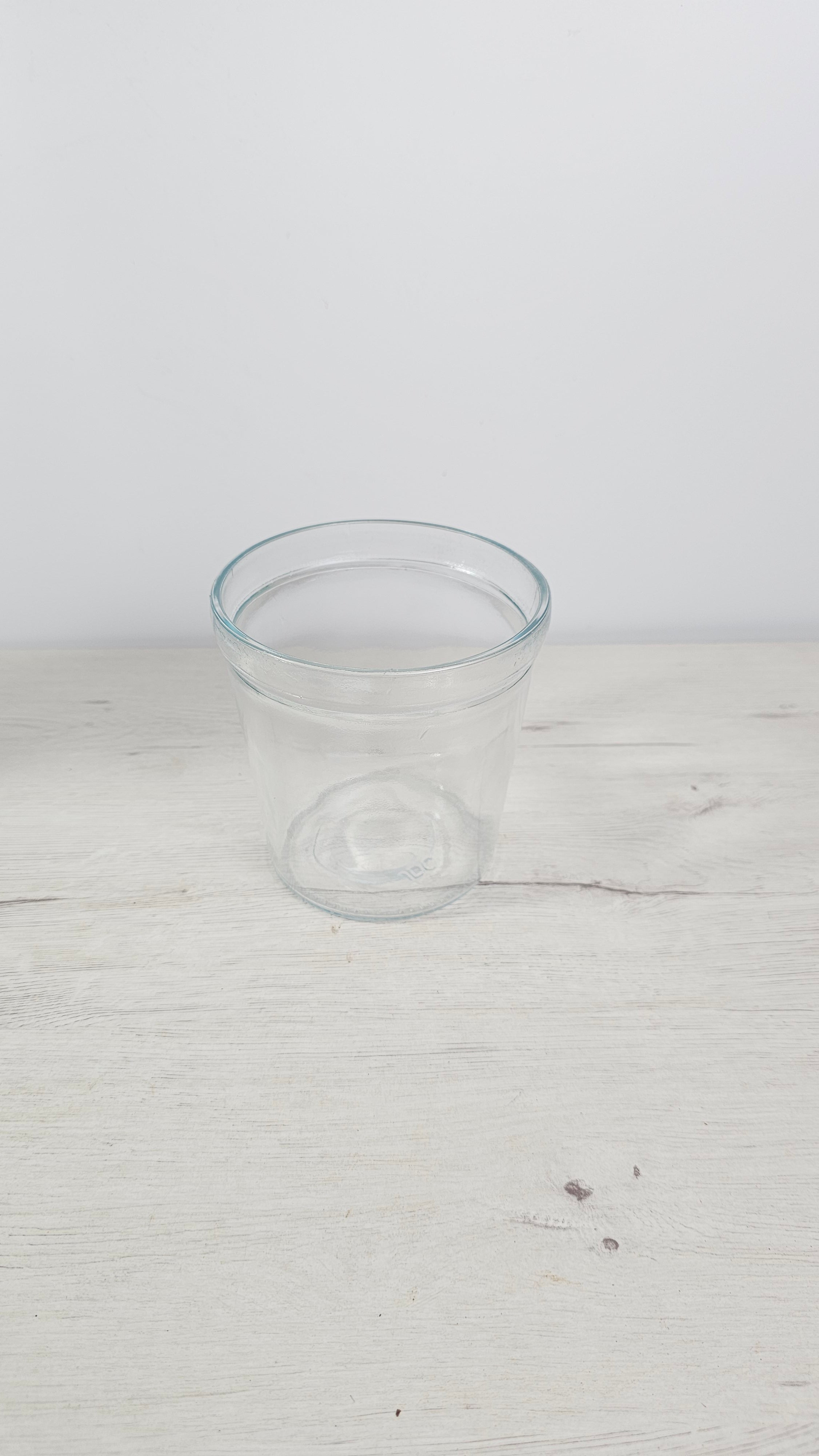 Cubremacetas transparente para orquídea en decoración minimalista