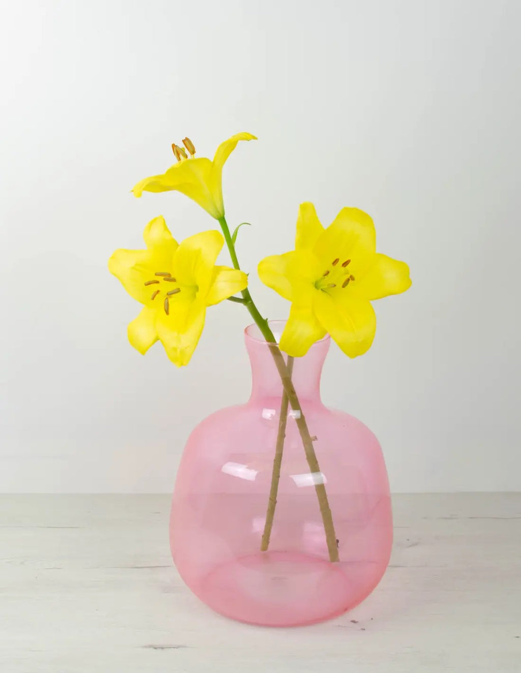 Florero rosa para flor cortada