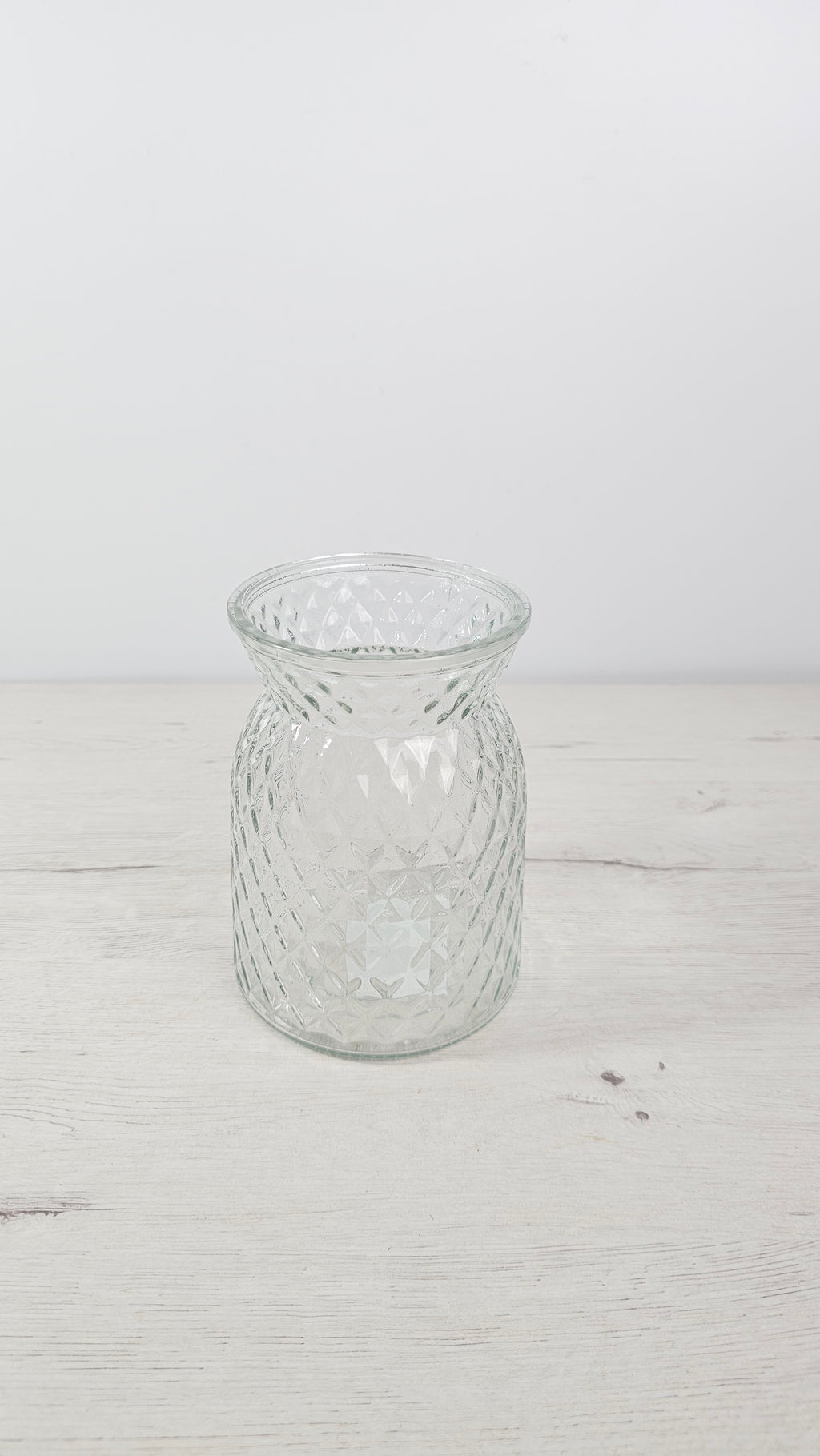 Jarrón de cristal texturizado para ramo de flores frescas