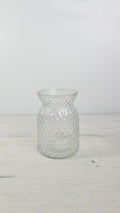 Jarrón Turín de cristal con relieve geométrico decorativo