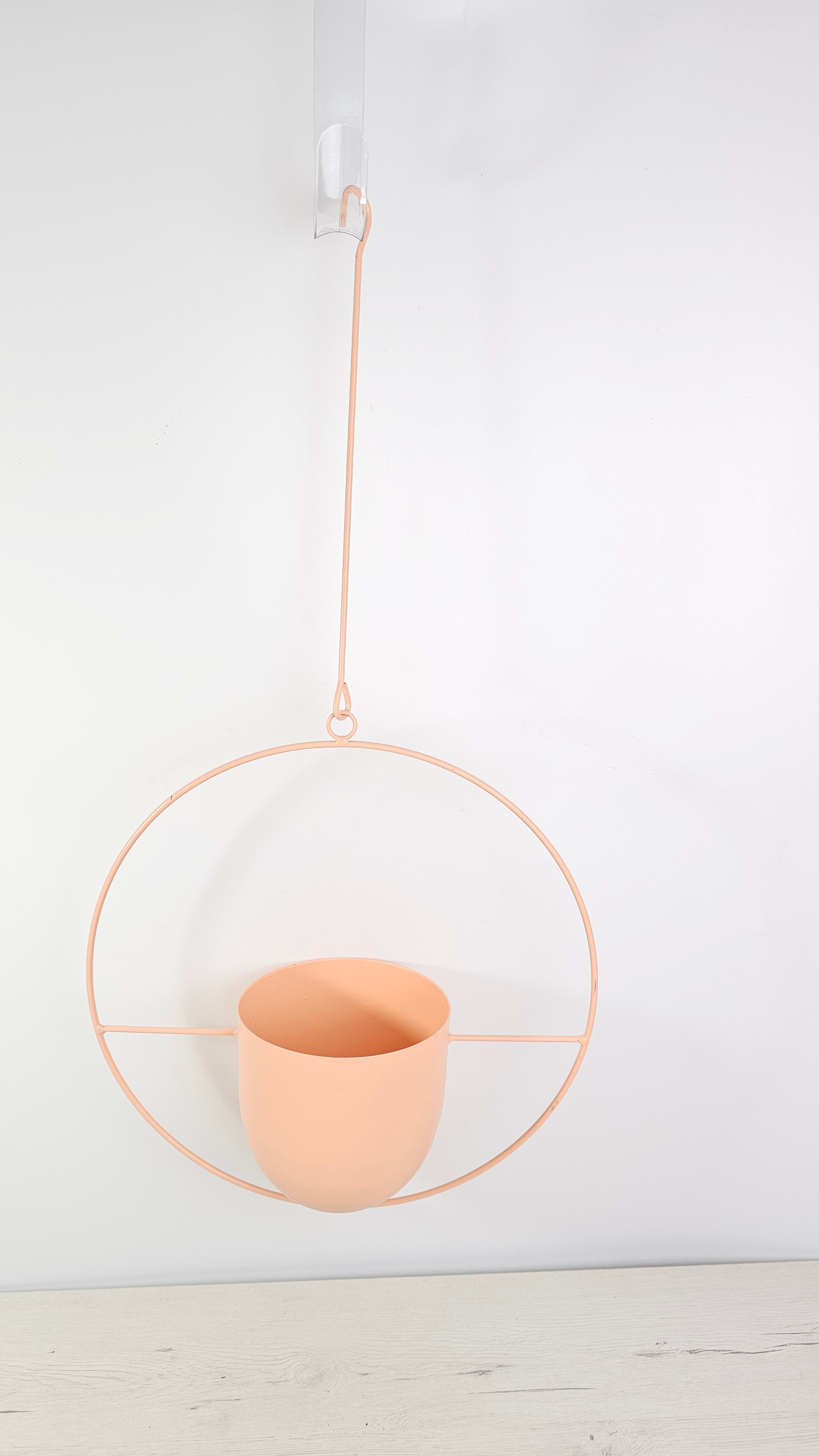 Macetero colgante con aro para decoración vertical en pared