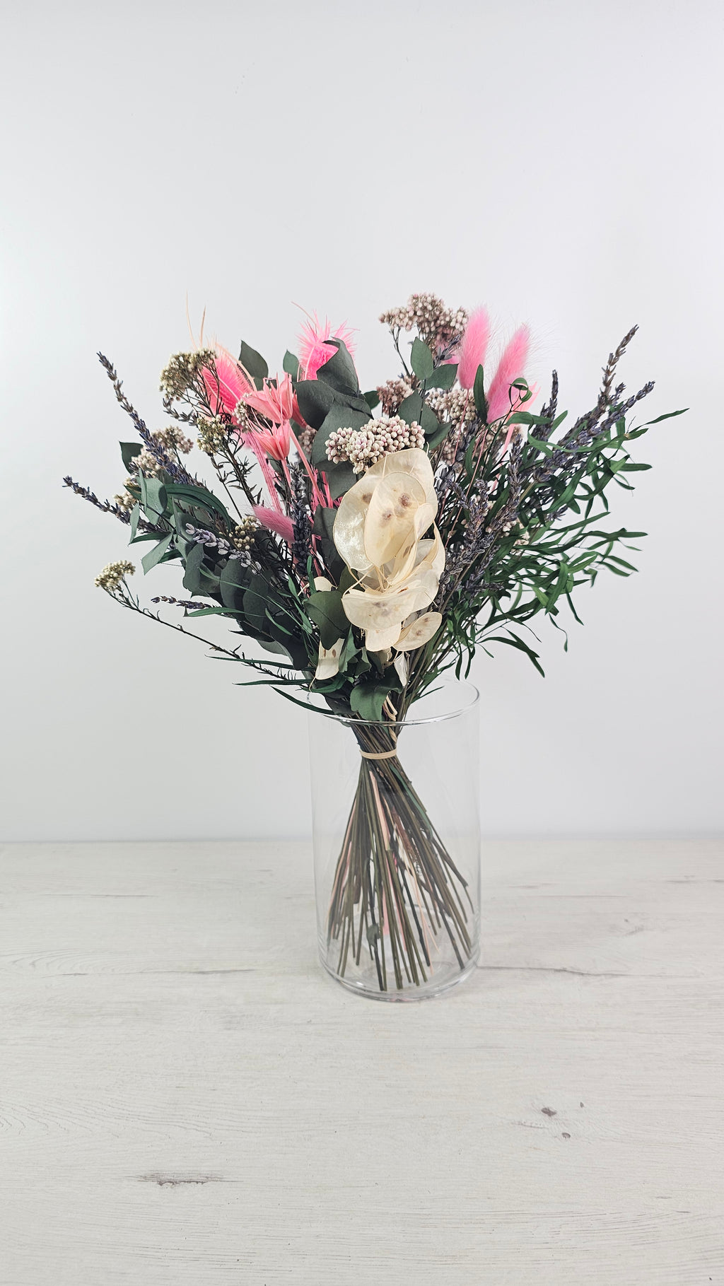 Ramo de flores secas y preservadas ideal para regalar, de larga duración.  